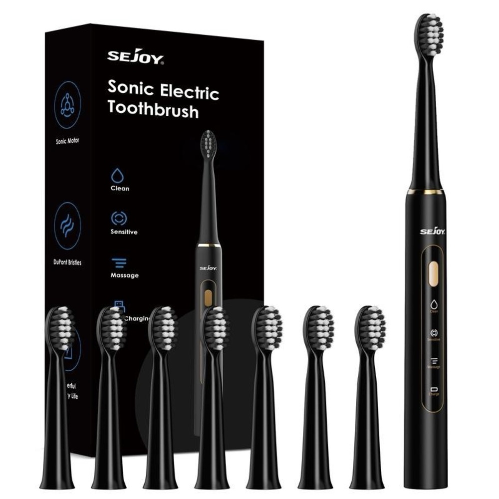 Sejoy Black Sonic Electric Toothbrush